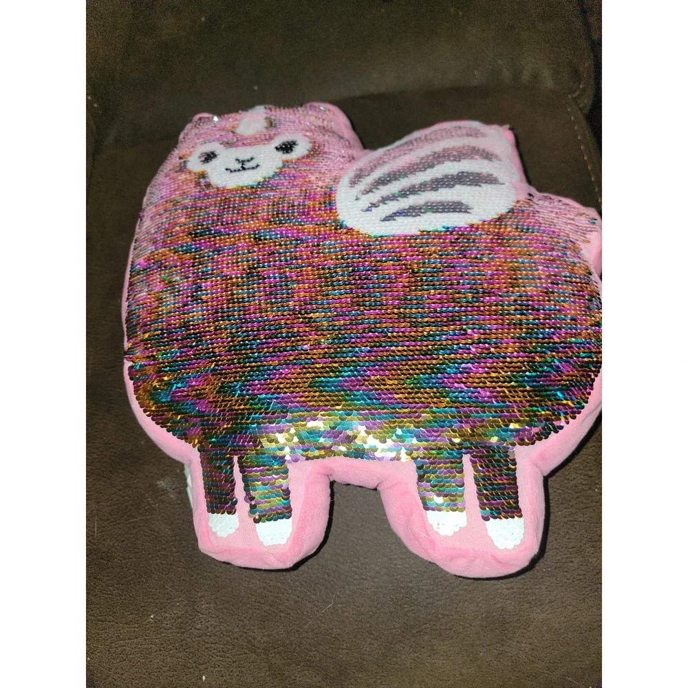 Justice llamacorn pillow‎ plush flip sequins nwt